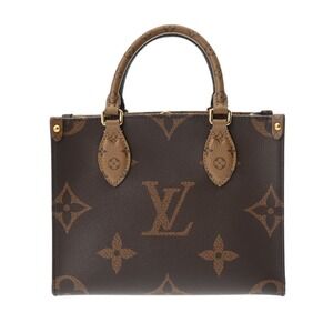 Louis Vuitton Monogram Reverse On the Go Brown Canvas Handbag